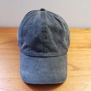 Newhattan Adjustable Washed Black 6-panel Cap
